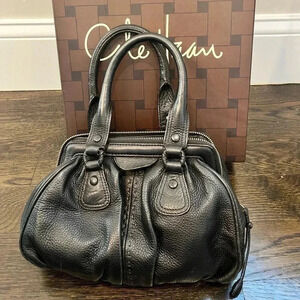 Cole Haan Double Handle Black Leather Bag